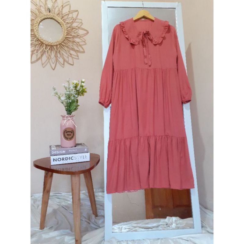 Mido Dress Crinkle Air Flow Terlaris 2022 / Midi Crinkle / Midi Korea