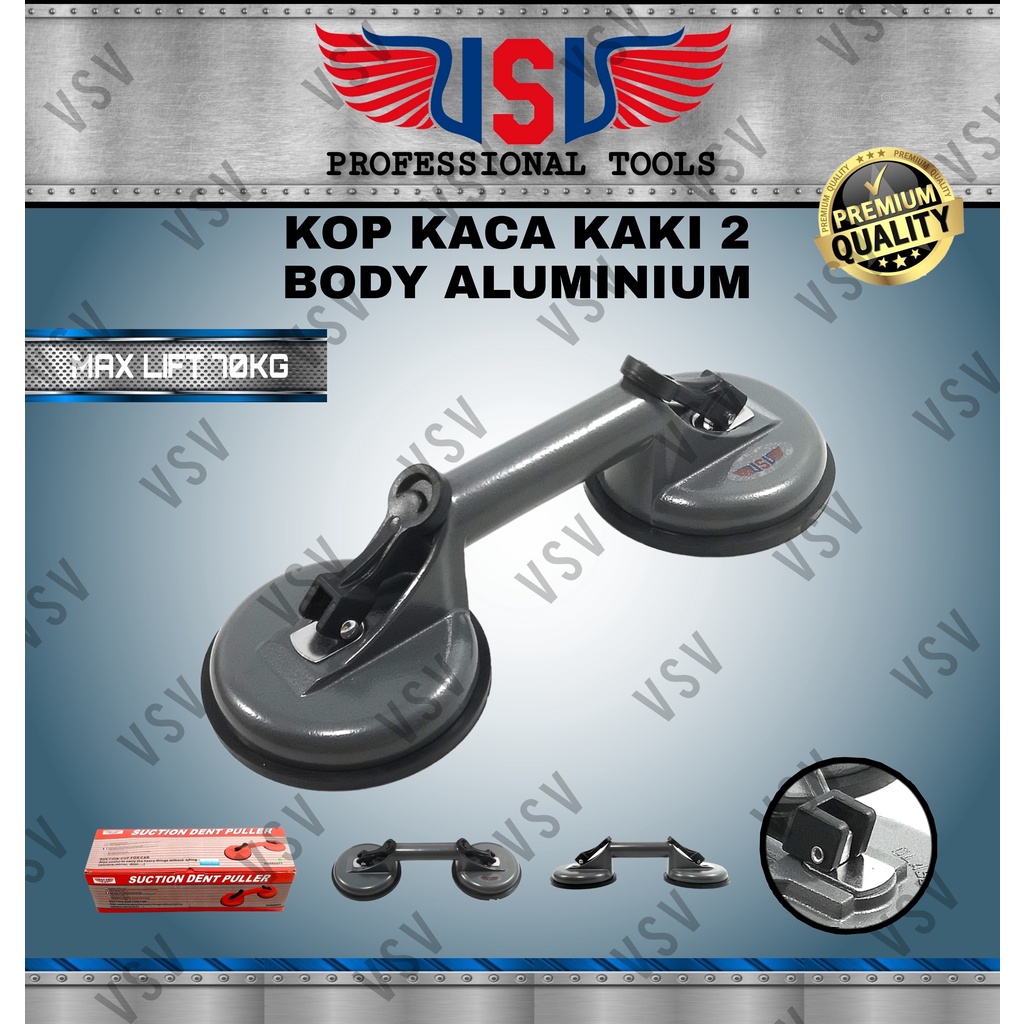 Kop Kaca Kaki 2 Aluminium VSV Glass Suction 2 Jaw VSV Kop Kaca 2 Kaki VSV