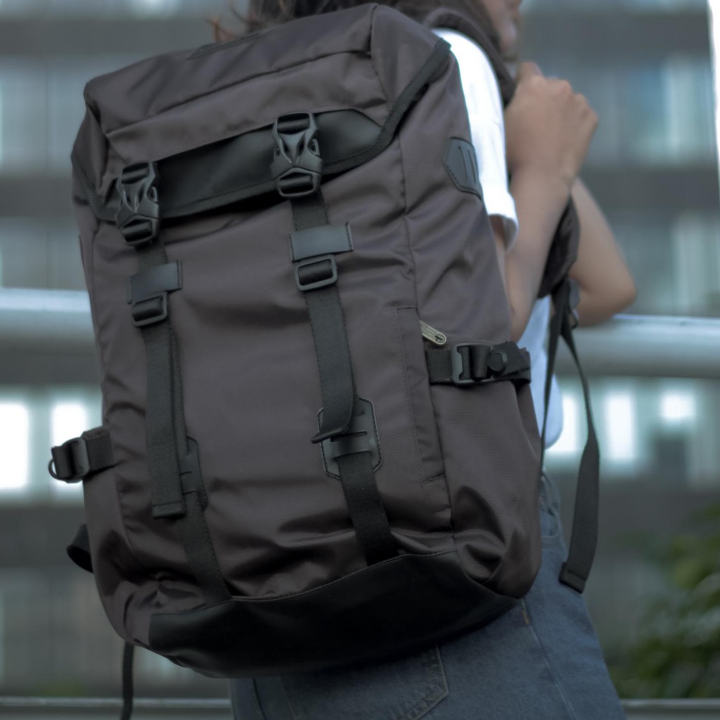 CITY HUSTLE BROWN |Urban Factor x FORIND| Tas Ransel Ori Bag Gunung Polos Pria Wanita Backpack Baru