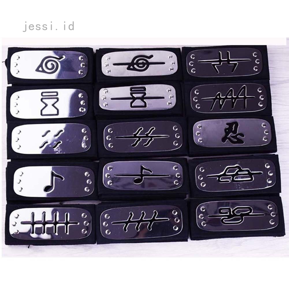 jessi Aksesoris Pengikat Kepala dengan Plat Logo Naruto ...