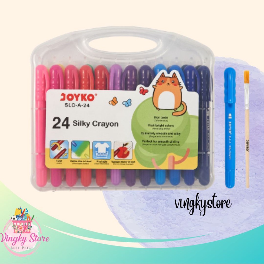 

Silky Crayon Halus Joyko 24 Warna SLC-A-24