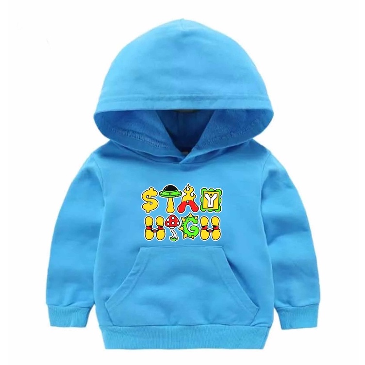 Hoodie Stay High Anak Fleece Pakaian Anak