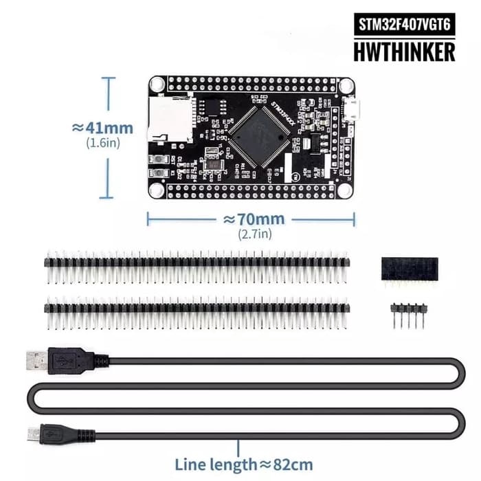 STM32F407VGT6 STM32F4 F407 STM32 +SD SLOT alternatif STM32F4Discovery