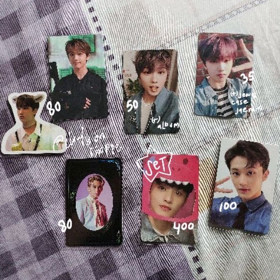 YB AR TICKET FANMEETING OFFICE 127 MARK JISUNG STICKER PUFF BORING JEWEL HOT SAUCE JAEMIN