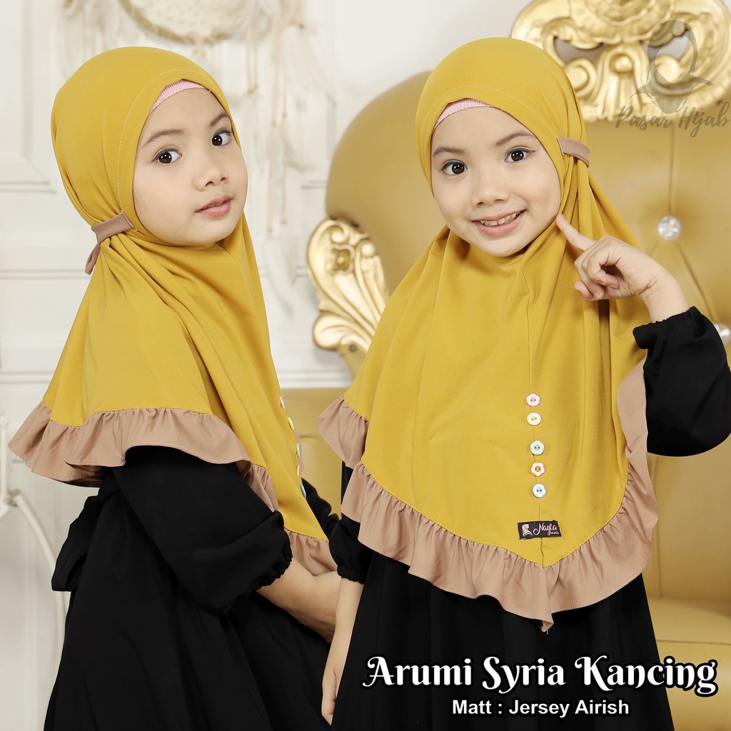 Kerudung Anak Arumi Kancing Hijab Instan Anak Jersey Airis Jilbab Anak Pasar Hija'b