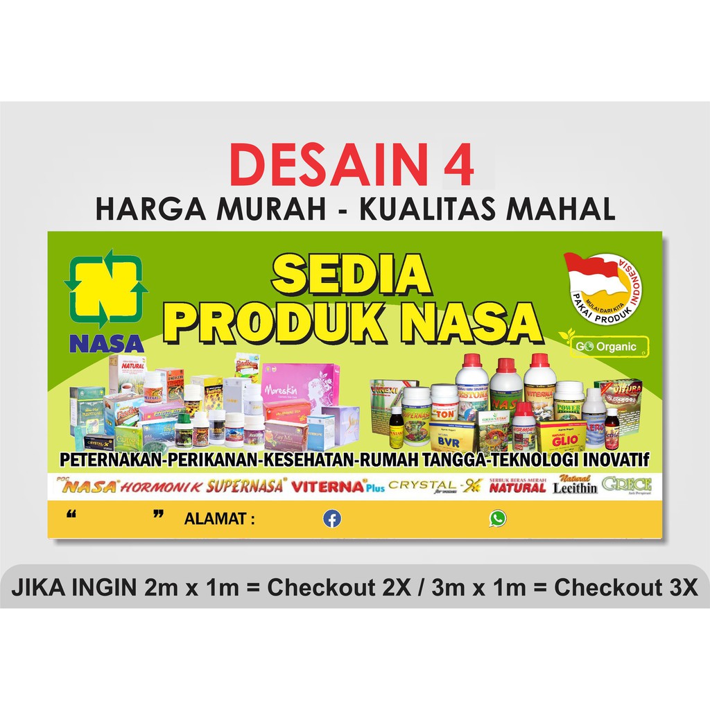 Banner Distributor Natural Nusantara Nasa Flexy Korea Shopee Indonesia