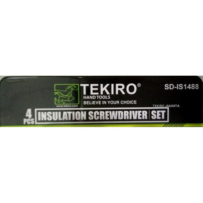 Tekiro Obeng Listrik Elektrik - Insulation Screwdriver Set 4 pcs