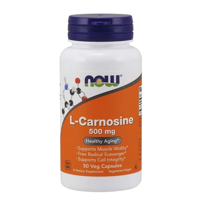 

Now Foods L-Carnosine 500mg 50 VegCaps Anti Radikal Bebas ORI USA