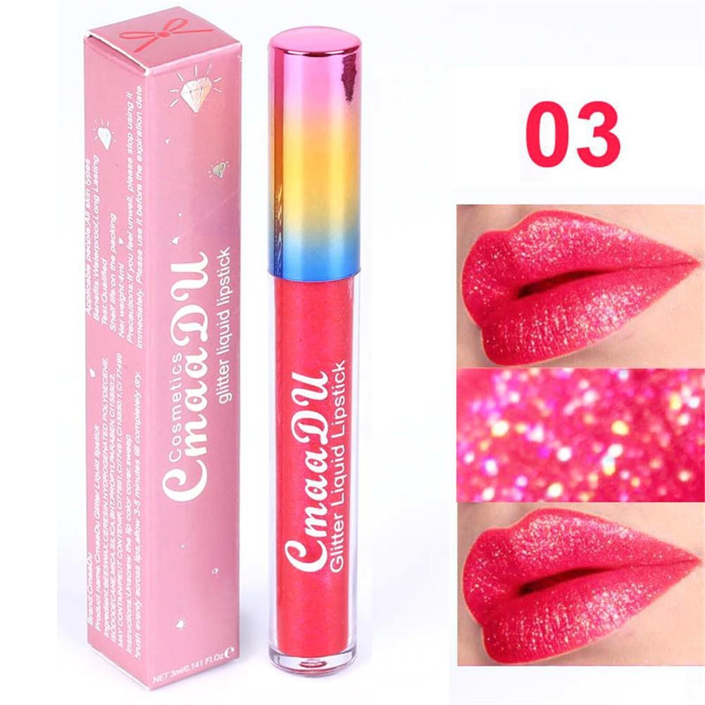 CmaaDu Lipstick / Lip Gloss Glitter Diamond Matte Metalik Berkilau