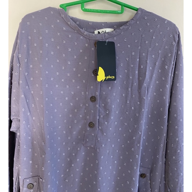 Tunic Gihaza bahan krinkel crincle kotak, crincle polos, ruby, ruby 2 tone