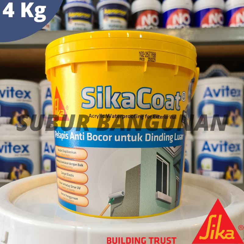 Sika Coat 4 Kg Cat Pelapis Anti Bocor Dinding Atap Waterproofing SikaCoat