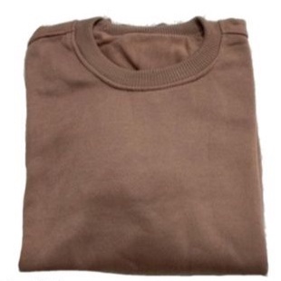 SWEATER BASIC UNISEX SIZE M-XXL (WANITA &  PRIA)-MOCCA