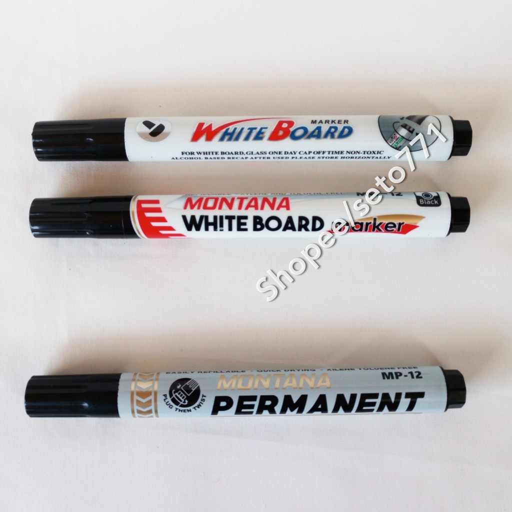 

White Board / Permanent Marker Spidol Hitam Murah Merk RANDOM