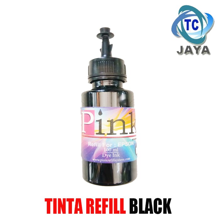 Tinta PINK refill untuk Epson 100 ml Warna hitam