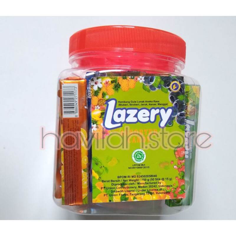 

Permen Lunak Lazery Stick Toples Aneka Rasa 50 x 15gr