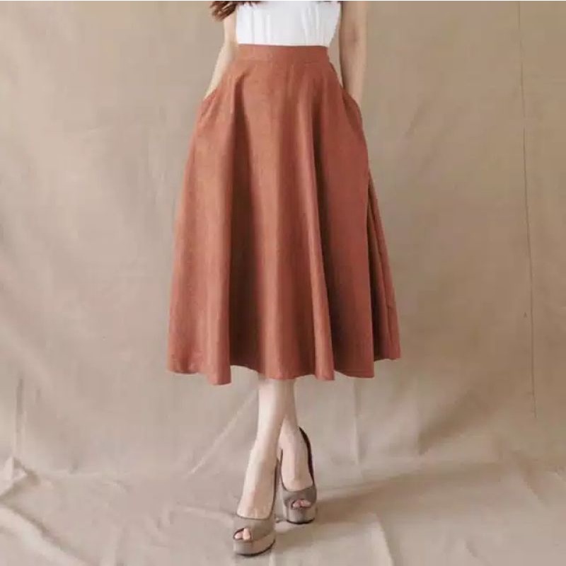 ALEEYA Rok Suede 7/8 / Liana Midi Skirt Suede (2513)