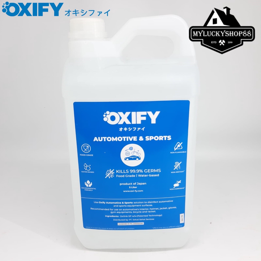 OXIFY Automotive Sports Sanitizer Disinfectant Japan 5L Water Based