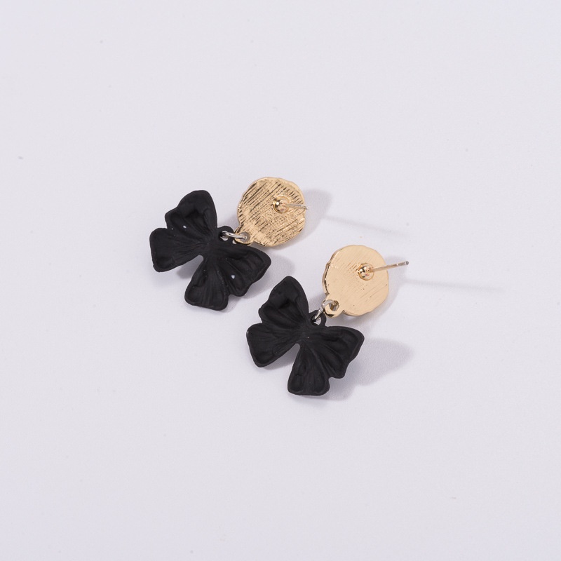 [littlecrab] Anting Wanita Pita Dot Bulat Hitam Putih Simple Elegan Cute Woman Earrings Anting Berkualitas Lucu Unik Korean Style