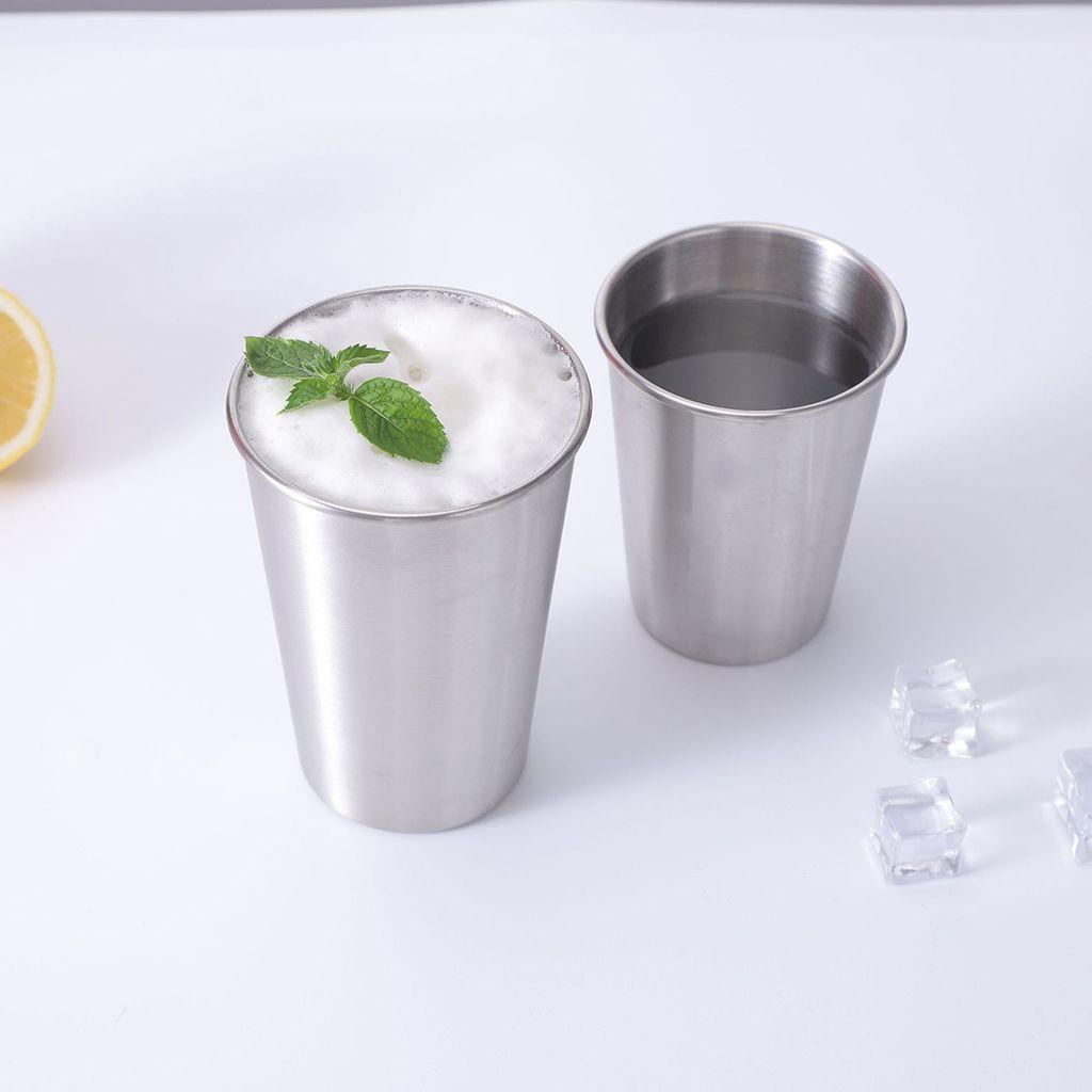 [Elegan] Handy Cup Berkualitas 350/500ml Botol Air Satu Lapis Stainless Steel Cangkir Minuman Dingin Sederhana