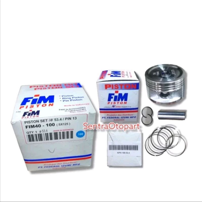 Piston seher kit karisma supra x 125 oversize 100 fim