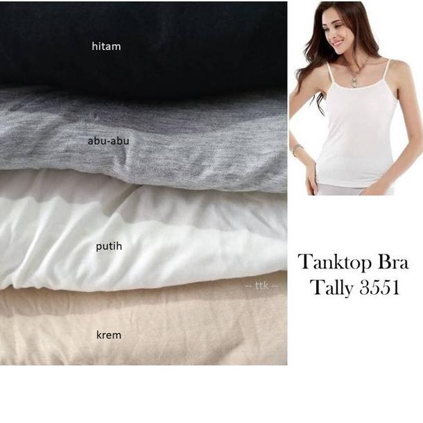 Tally 3551 Singlet Wanita Tanktop Kamisol Dengan Cup Busa