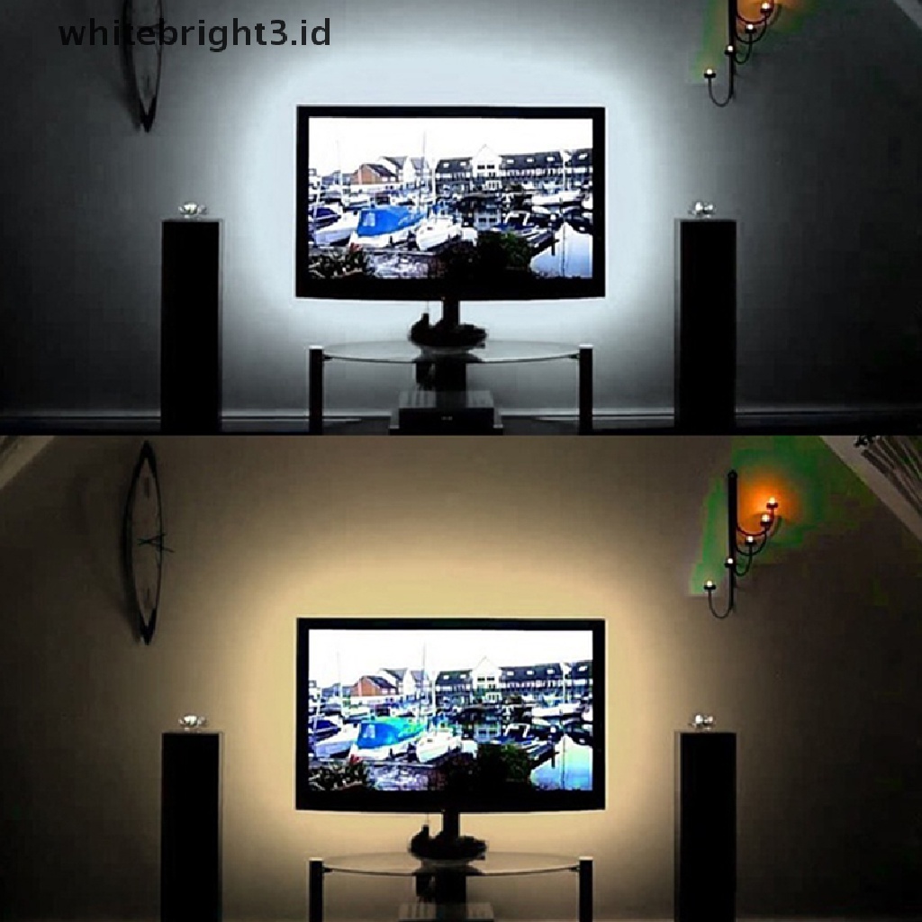 (whitebright3.id) Lampu Strip LED 5V Dengan Port USB Untuk Dekorasi TV