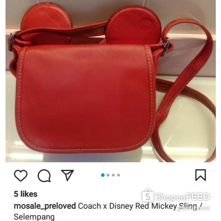 Coach Disney Mickey Preloved