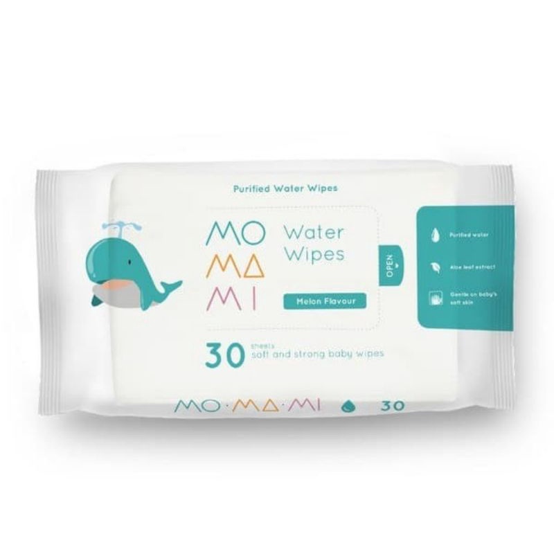 Momami Water Wipes Isi 30s/Tisu Basah Momami