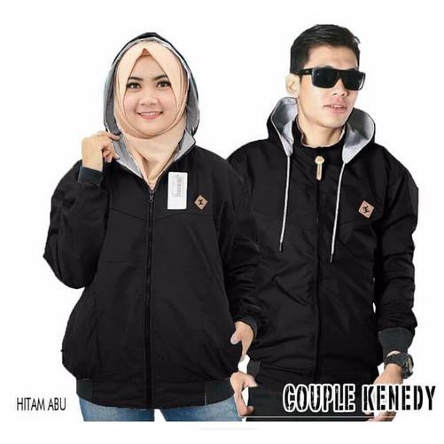 SATU PAKET ISI 2 / Jaket Couple Hoodie Bolak Balik / Jaket Pria / Jaket Wanita