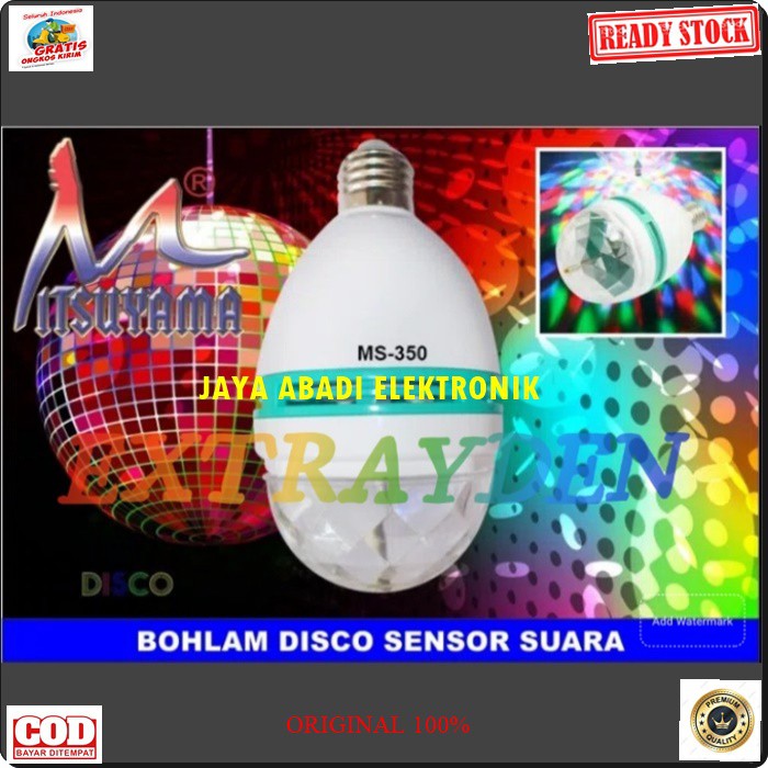 G223 Original lampu disco led kelap kelip bohlam disko multi warna warni motif variasi full color colour sinar cahaya e27  Deskripsi produk: 1. Emiter lampu 3*1 watt LED 2. Ac 85260V 3.Tahan lama sampai dgn 20000 jam. 4..Dapat berputar 360 derajat 5. Caha