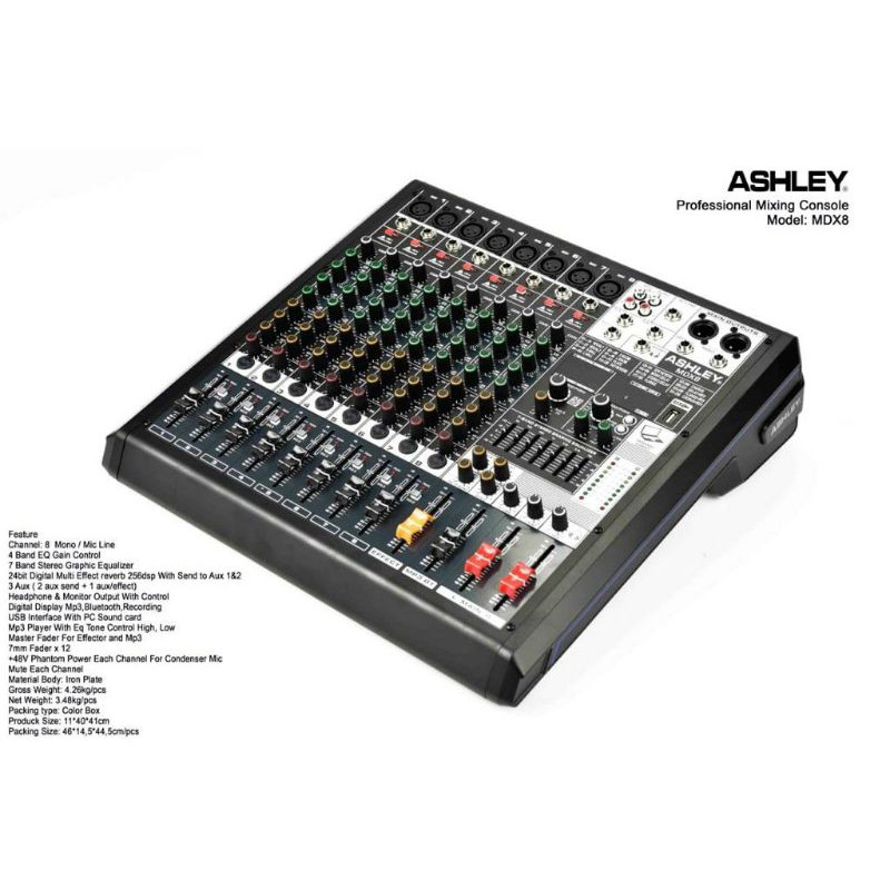 Mixer Audio MDX 8 Ashley Original Ashley