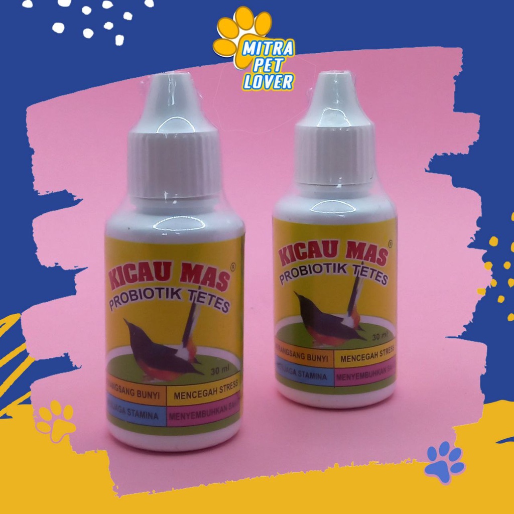 PROBIO KICAU BURUNG - KICAU MAS 30 ML ORIGINAL - PERANGSANG BUNYI BURUNG - SUARA JADI JERNIH - NGOCEH -  MENJAGA STAMINA SEHAT MENCEGAH STRESS - MURAH ASLI BERKUALITAS - PET BIRD ANIMAL TAMASINDO OBAT &amp; VITAMIN HEWAN BINATANG PELIHARAAN MITRAPETLOVER