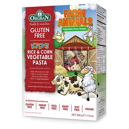 

Orgran Gluten Free Kids Rice & Corn Vegetable Pasta 200gr /Pasta Vegan