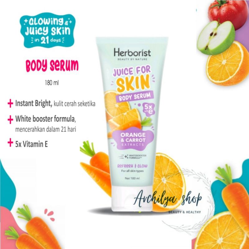 Herborist Juicy Body Serum Orange &amp; Carrot 180 ml/Handbody lotion/Body Serum