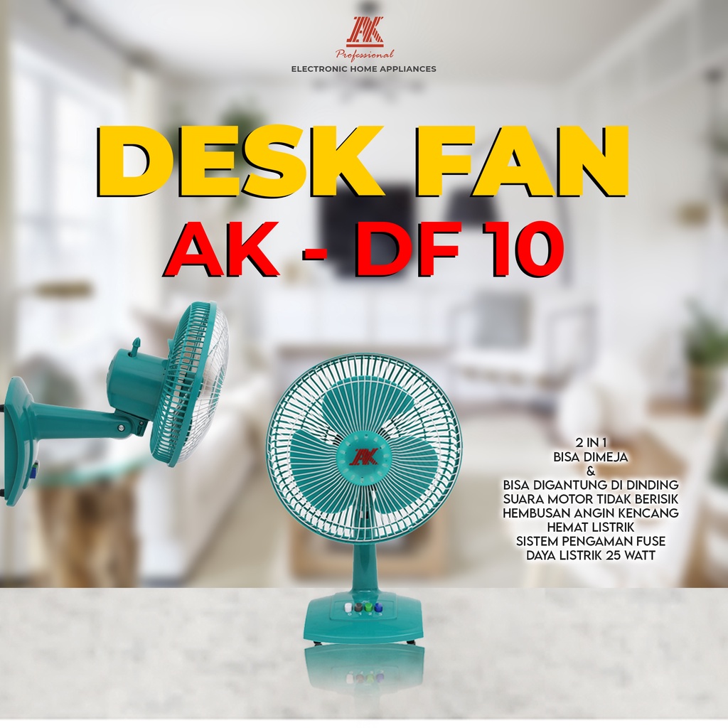 AK - Kipas Meja/desk fan 10 inch  AK 2 in 1 MURAH BANGET / GARANSI RESMI