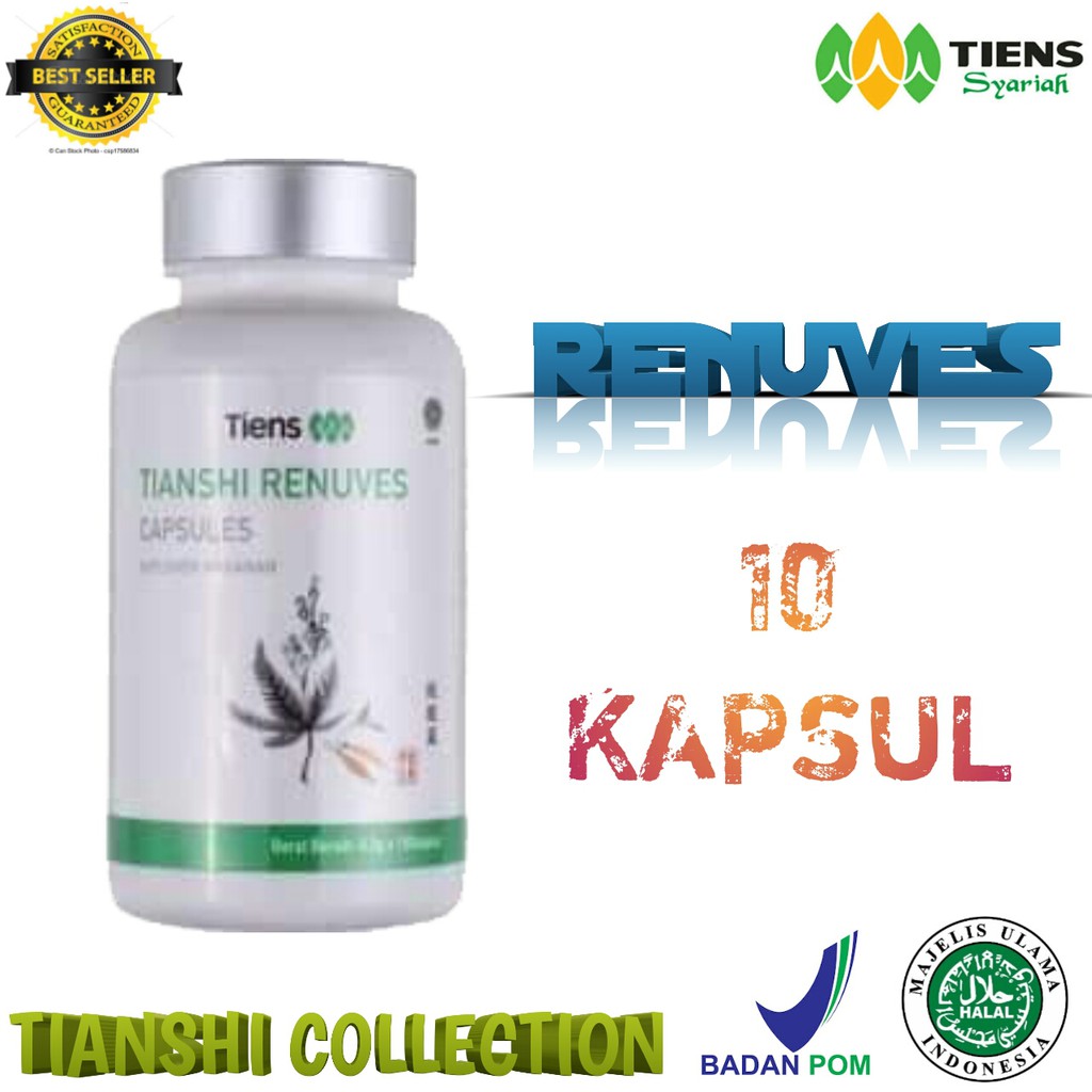 Renuves Tiens - Obat Sesak Nafas - Mata Minus - Paru - Paru Dan Jantung - Murah - Laris - 10 Kapsul