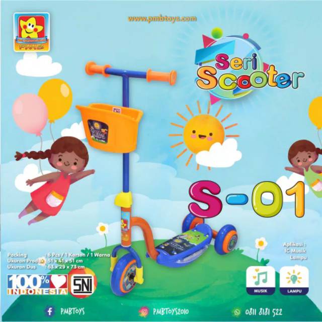 SCOOTER SKUTER ANAK EXOTIC 8126 dan 8128 Scooter Mainan anak , skuter anak