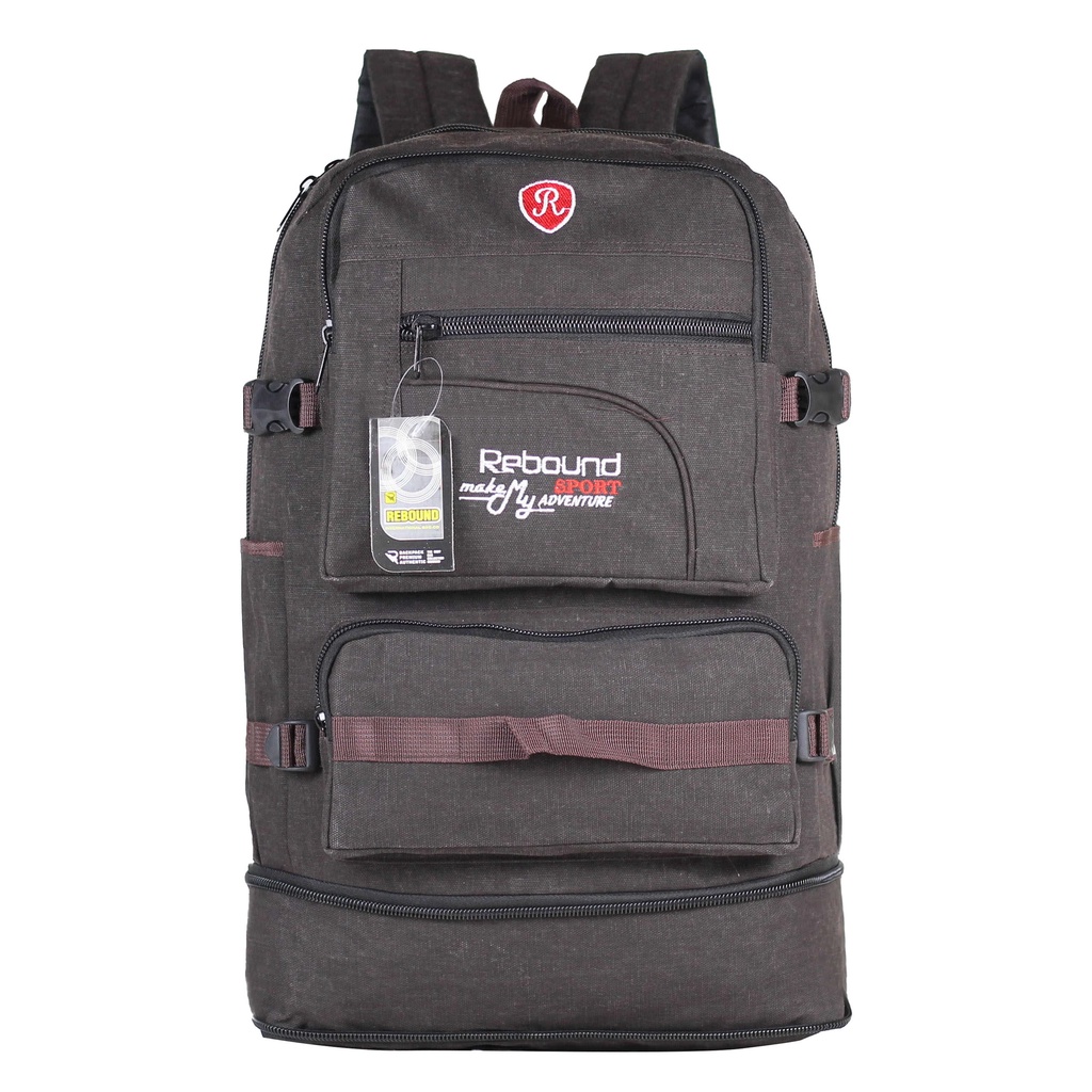 Backpack Multifungsi Tas Backpack Distro Susun Rebound Coklat Tua Tas Keren Tas Outdoor Travelling