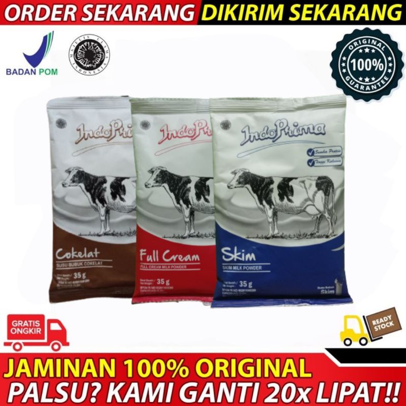 

(PROMO) INDOPRIMA sachet 35 gram siap seduh renceng saset susu gemuk dan diet badan ampuh