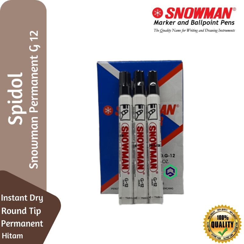 

Spidol Permanen Marker Papan Tulis G12 Snowman