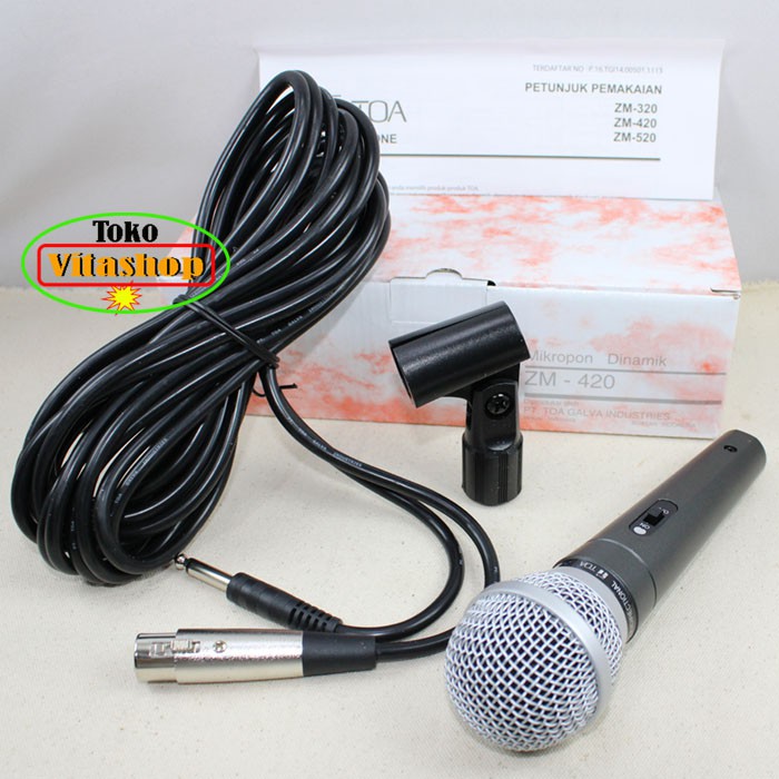 TOA ZM - 420 MICROPHONE KABEL ORIGINAL GARANSI RESMI / MIC ASLI