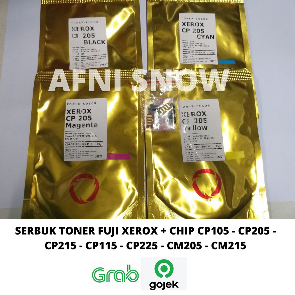 Serbuk + Chip Fuji Xerox CP105 - CP205 - CP215 - CP115 - CP225 - CM205 - CM215