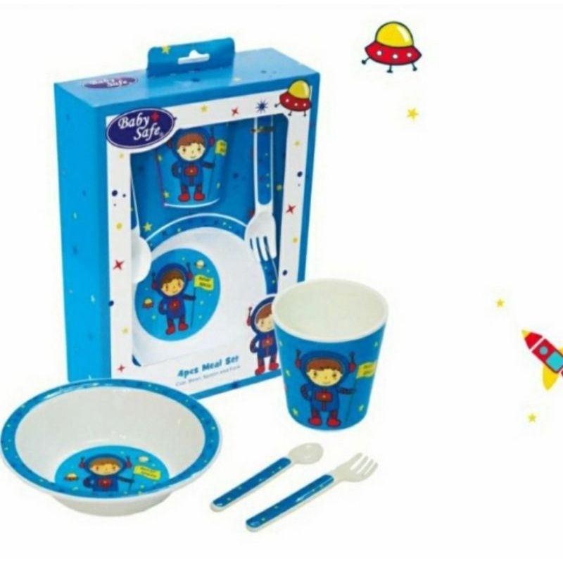 BABY SAFE Feeding Set 4pcs Alat Makan Anak Kado Baby Gift