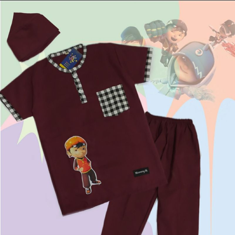 STELAN BAJU KOKO ANAK BOBOIBOY SERIES 1-6TAHUN LED