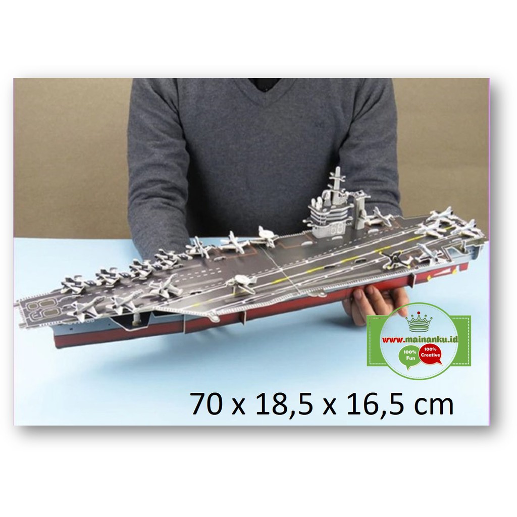 Puzzle 3d BIG SIZE | AIRCRAFT CARRIER NIMITZ | Mainan Kapal Laut - Pazel Kapal