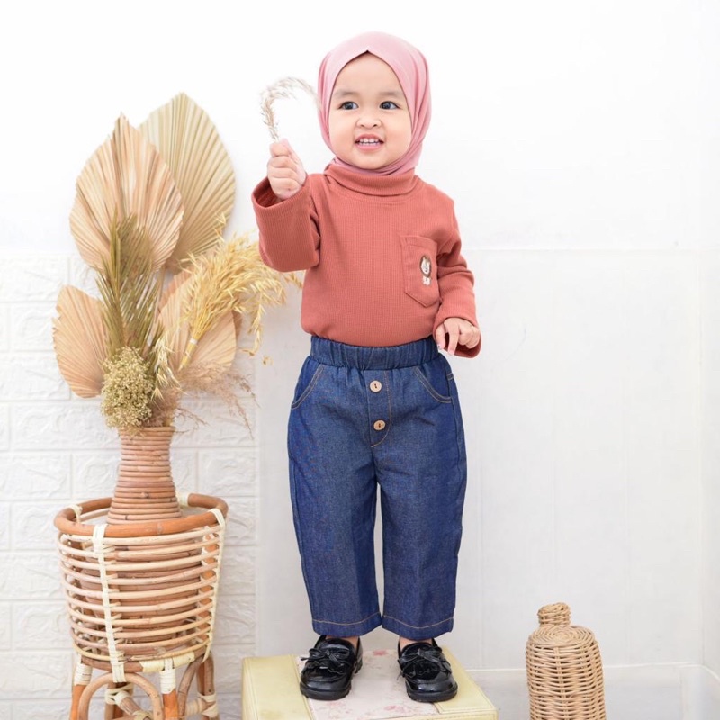 Boomie Turtleneck Top Atasan Anak 1-5thn (ATASAN SAJA TANPA CELANA)