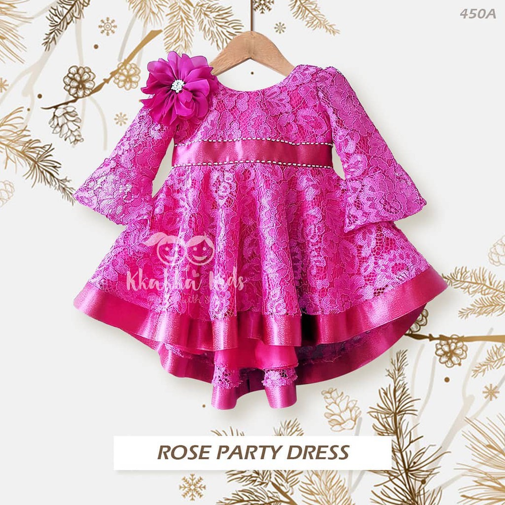 Rose Party Dress / Baju Pesta Anak dan Bayi / Dress Anak dan Bayi