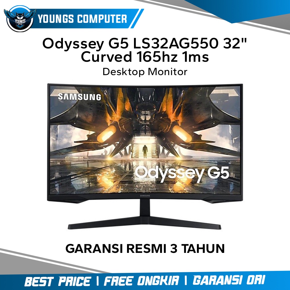 LED SAMSUNG Odyssey G5 LS32AG550 32&quot; Curved 165hz 1ms Gaming Monitor