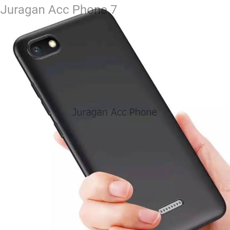 Soft Case Blackmatte Xiaomi Redmi 6A Casing Silikon  Black Matte Hitam Polos Xiaomi Redmi 6A Murah O