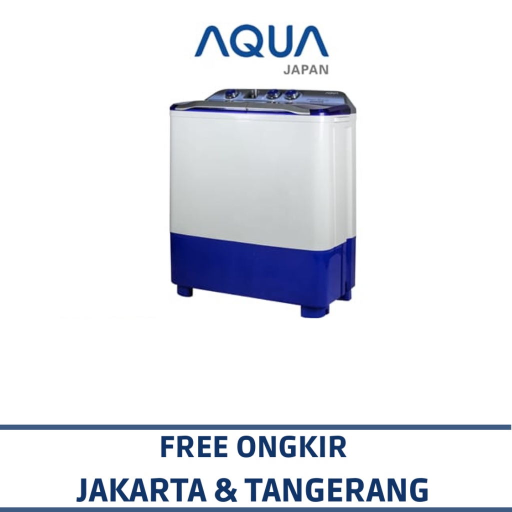 AQUA QW-880XT(B) MESIN CUCI 2 TABUNG AQUA 8KG - BLUE/BIRU